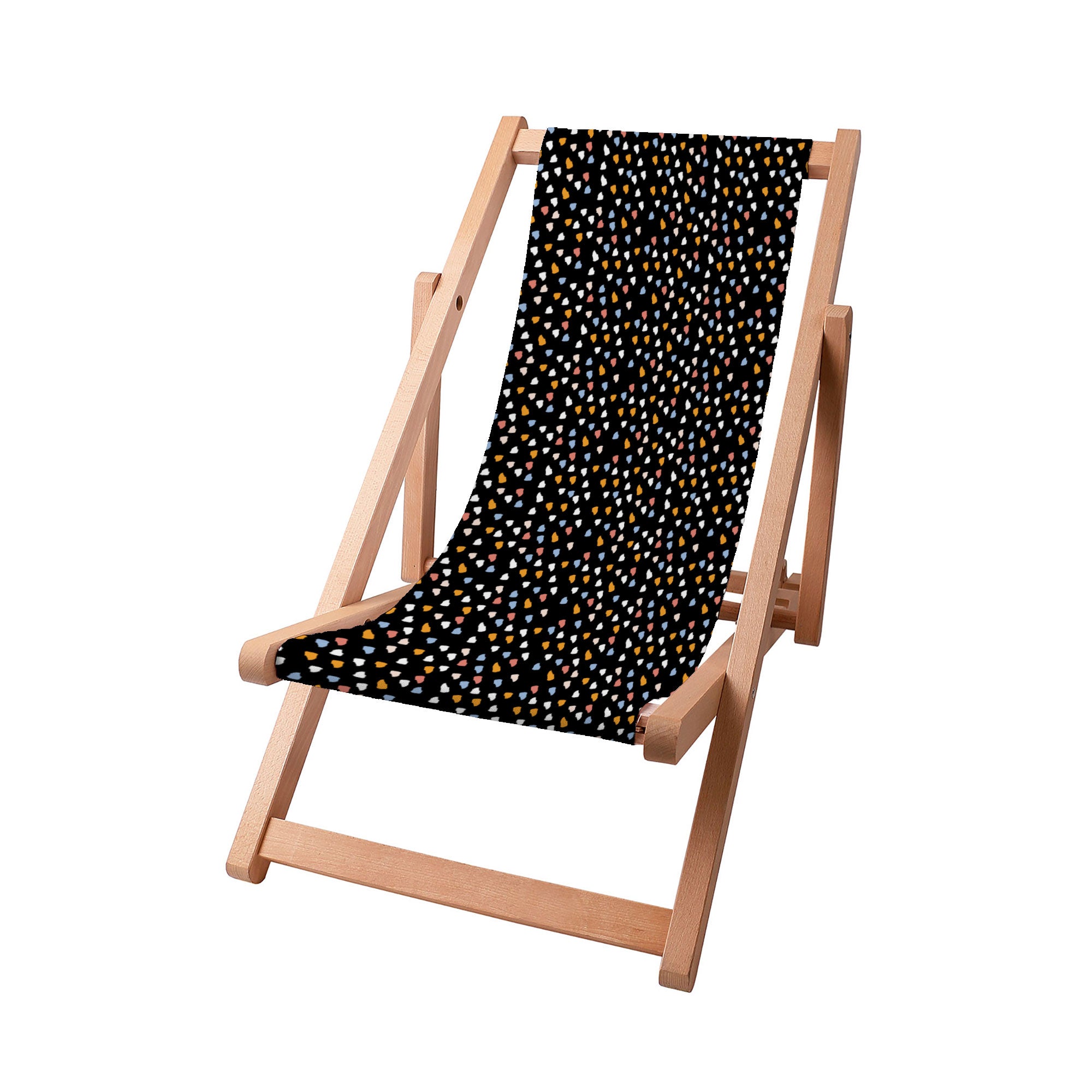 Abstract Design Wooden Deck Chair