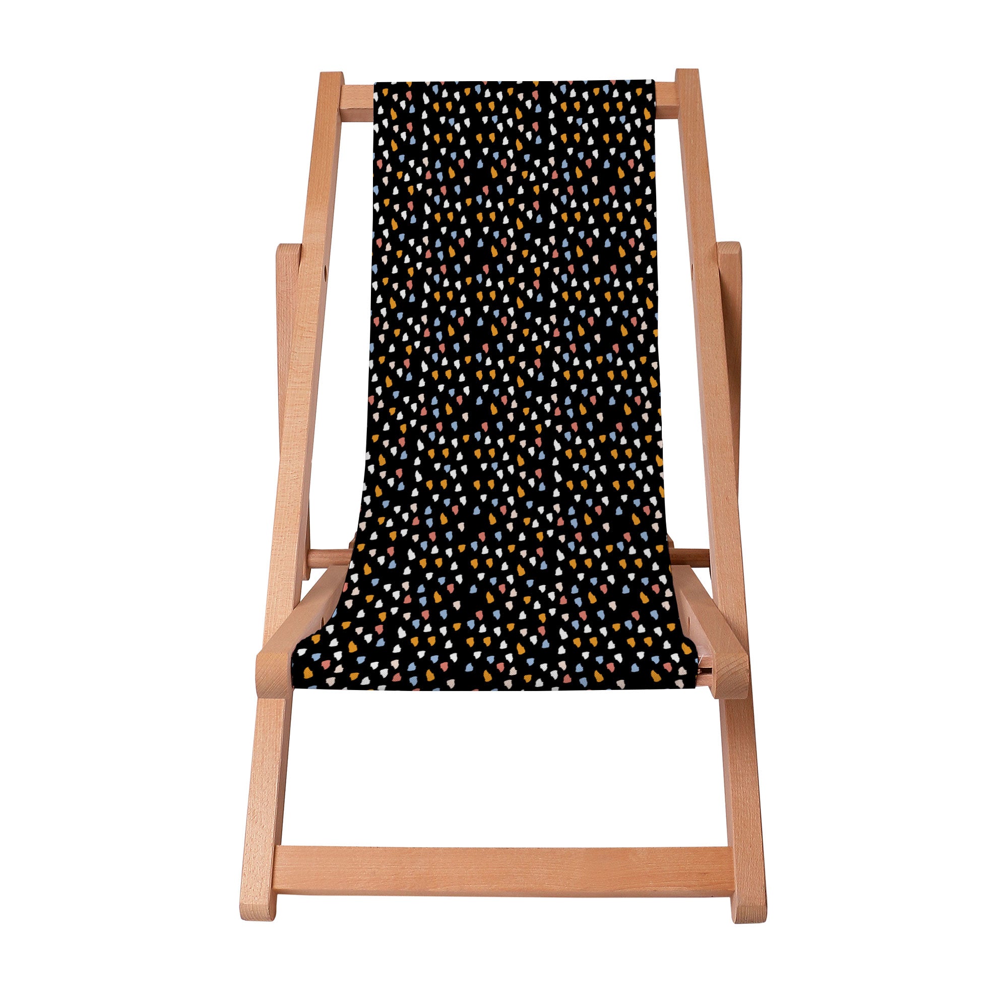 Abstract Design Wooden Deck Chair