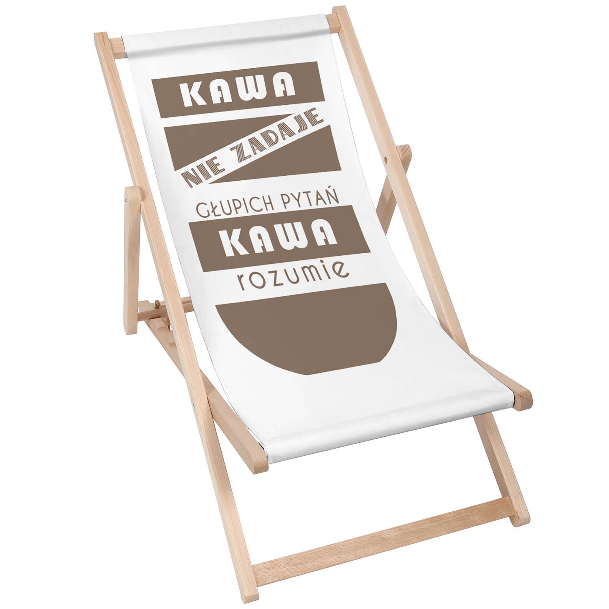 Wooden Deck Chair Coffee Doesn’t Ask Questions
