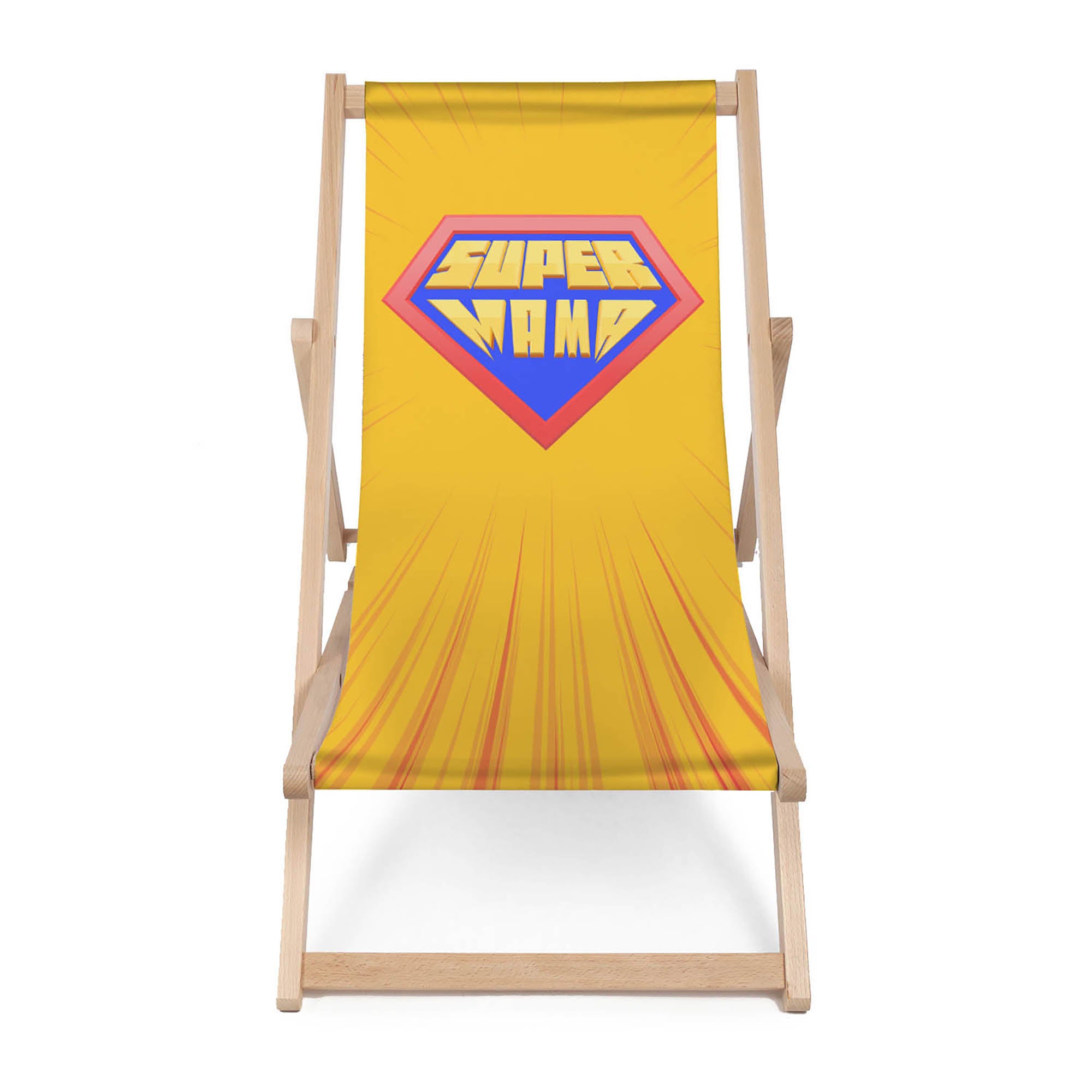 Wooden Deck Chair Super Mom