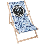 Wooden Deck Chair Super Dad Number 1