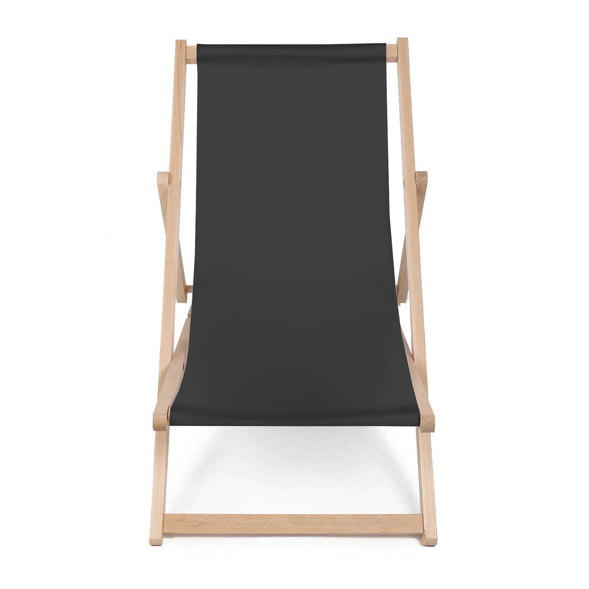 Wooden deck chair Basic-M-BLACK