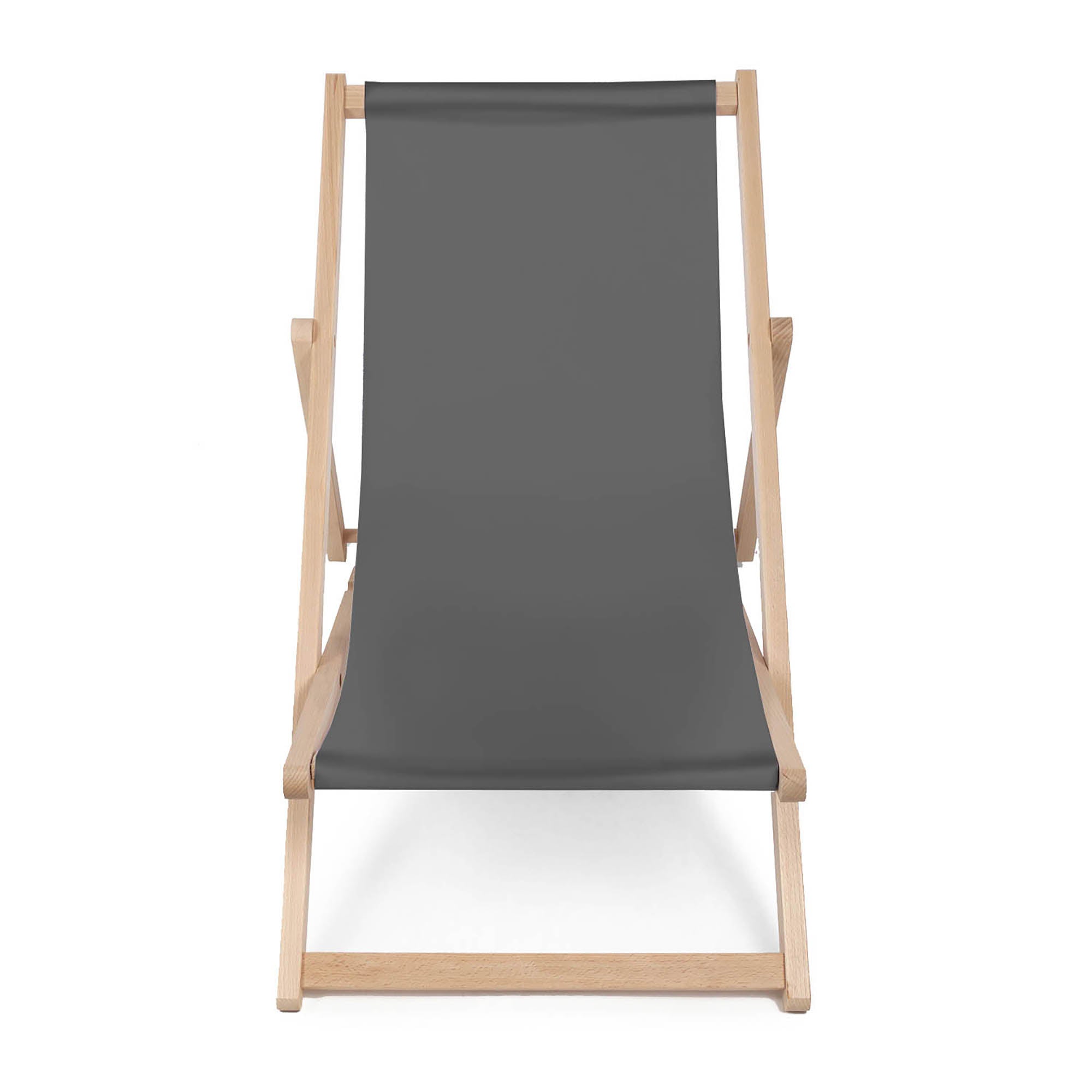 Wooden deck chair Basic-M-CHARCOAL