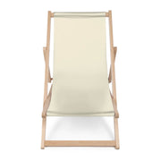 Wooden deck chair Basic-M-CREME