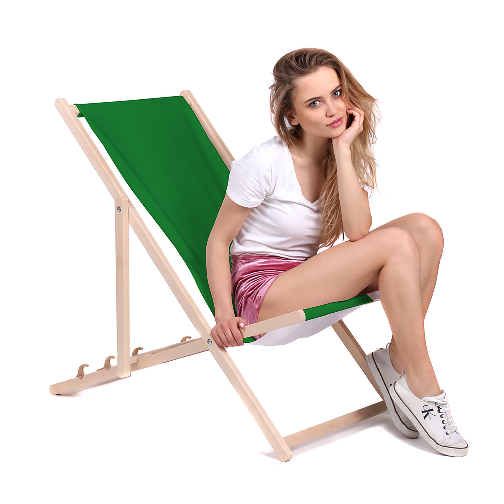Wooden deck chair Basic-M-DUBLIN