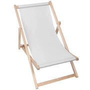 Wooden Deck Chair Basic-M-PALE GREY