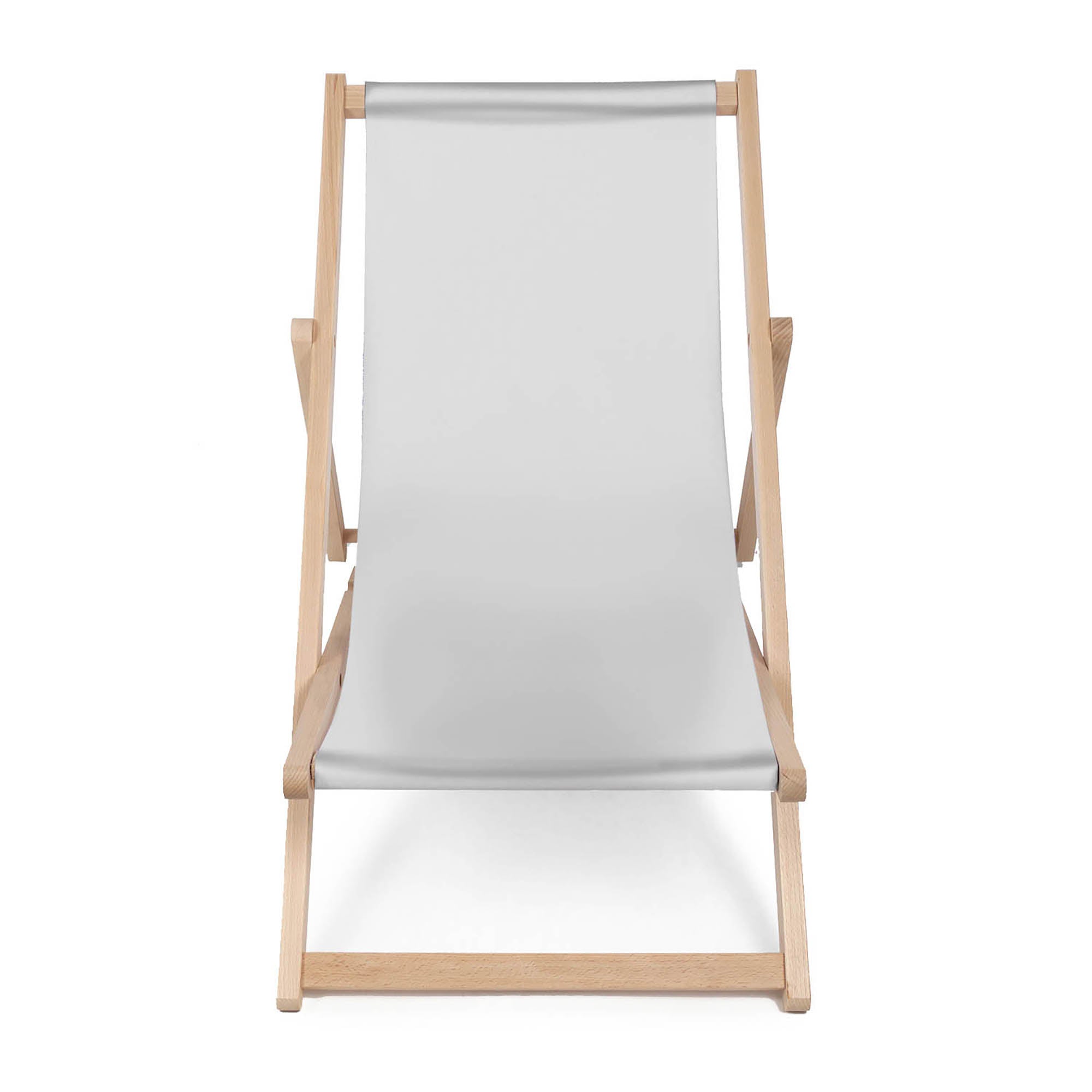 Wooden Deck Chair Basic-M-PALE GREY