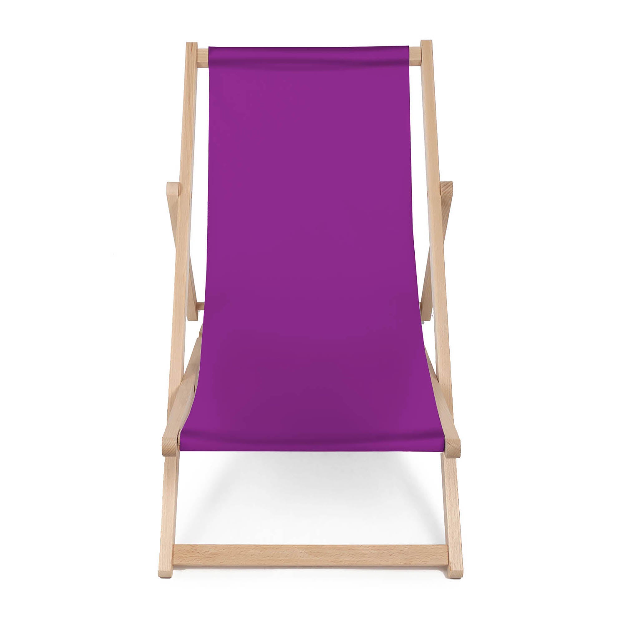 Wooden Deck Chair Basic-M-PURPLE