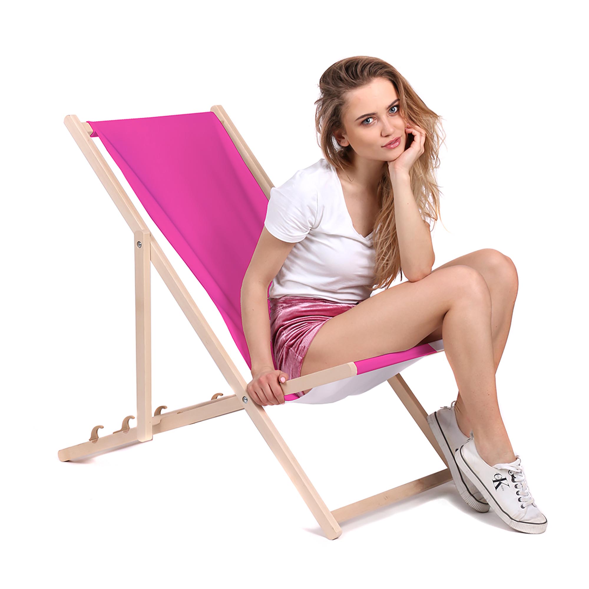 Wooden Deck Chair Basic-M-ROSE