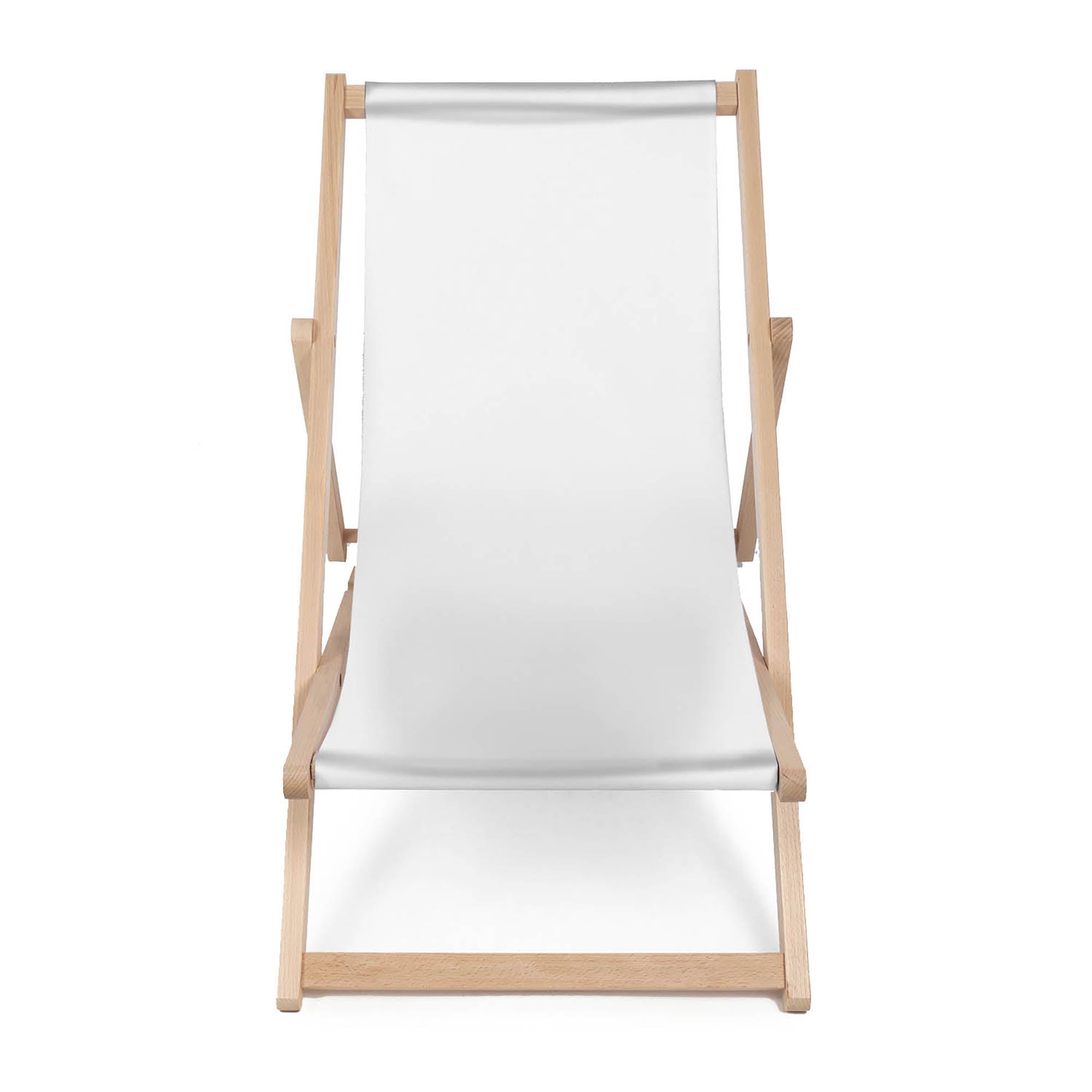 Wooden Deck Chair Basic-M-WHITE