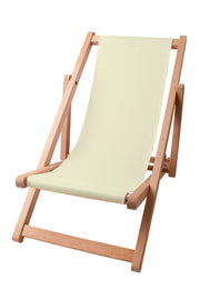 Wooden deck chair Basic-S-CREME