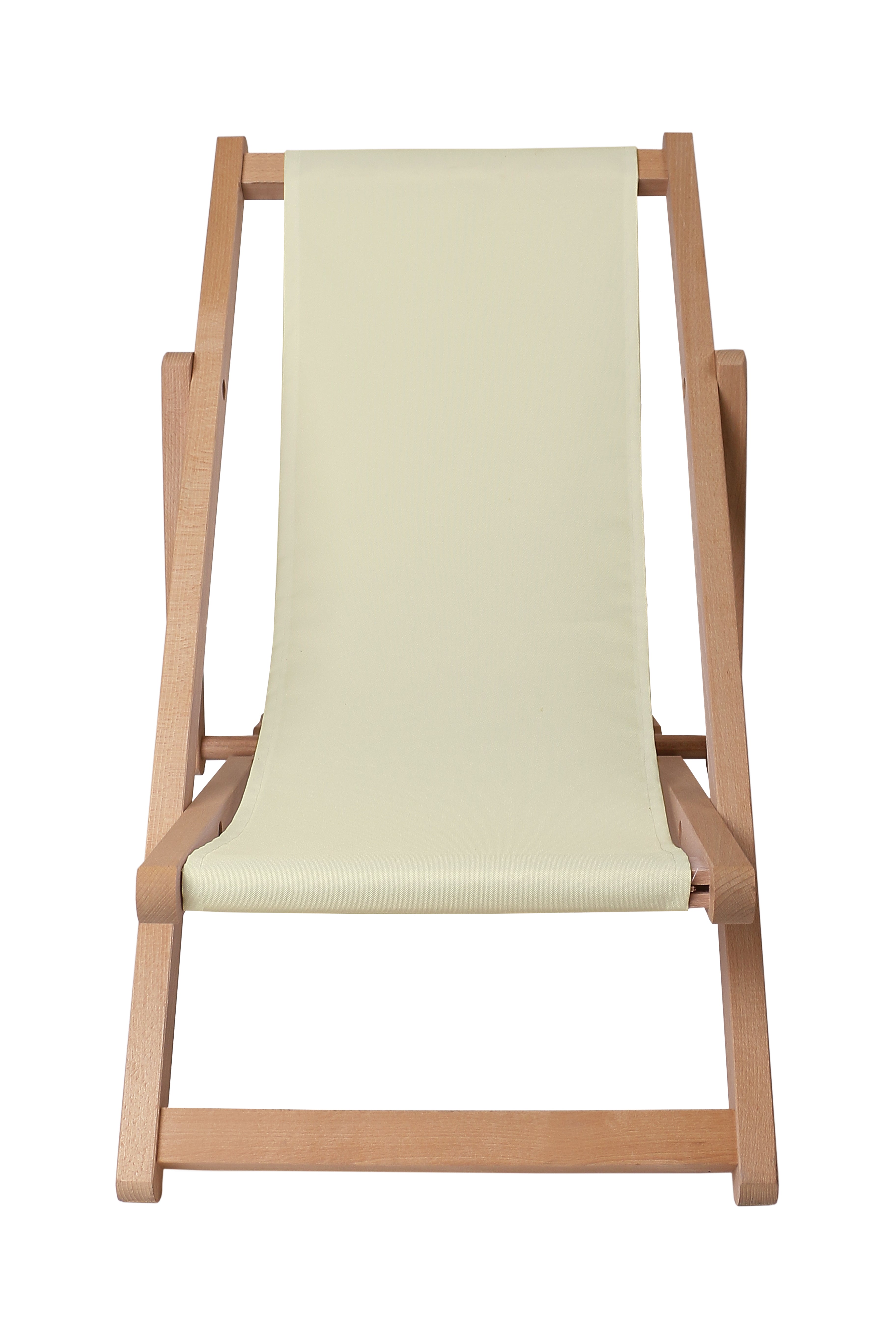 Wooden deck chair Basic-S-CREME