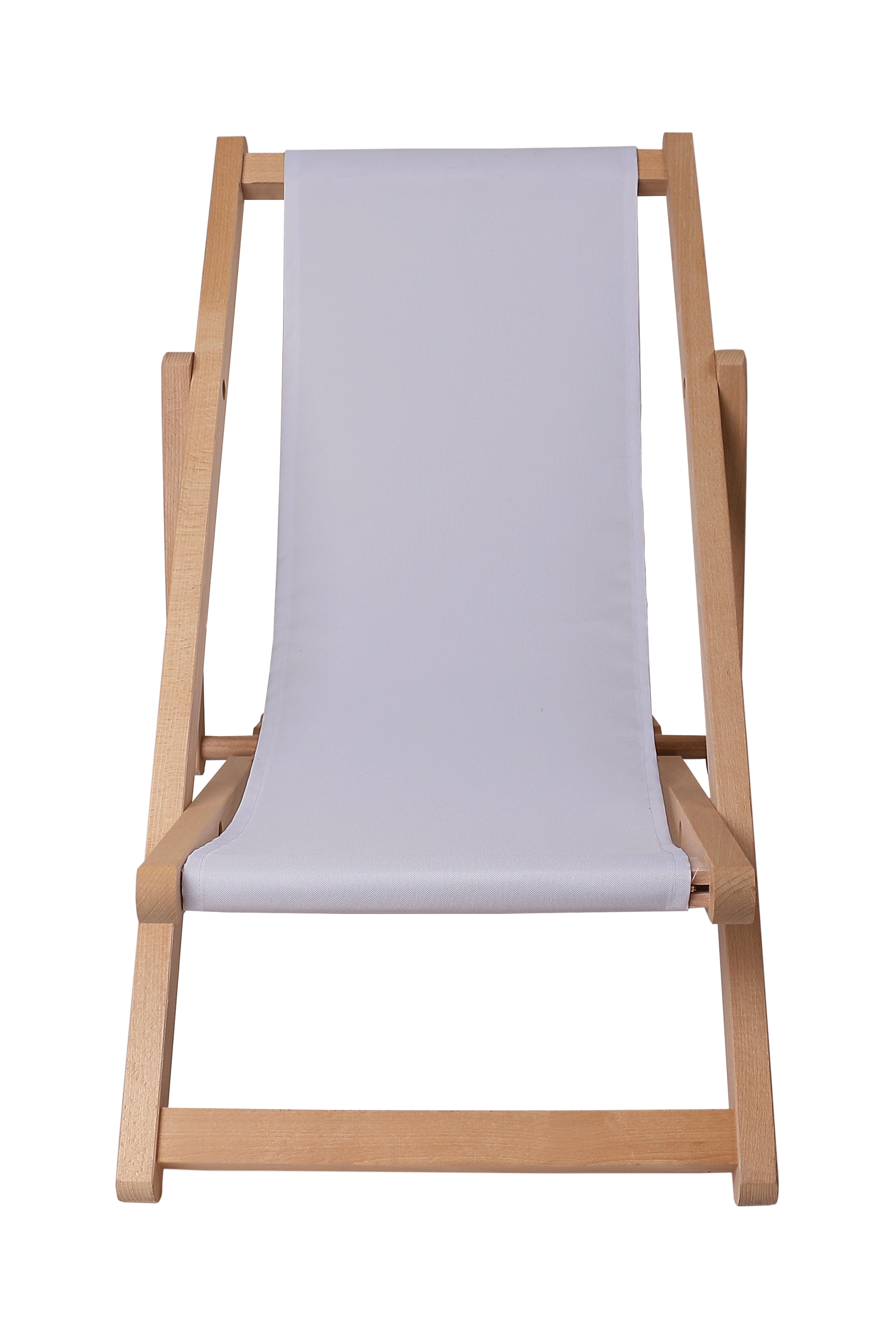 Wooden deck chair Basic-S-PALE GREY