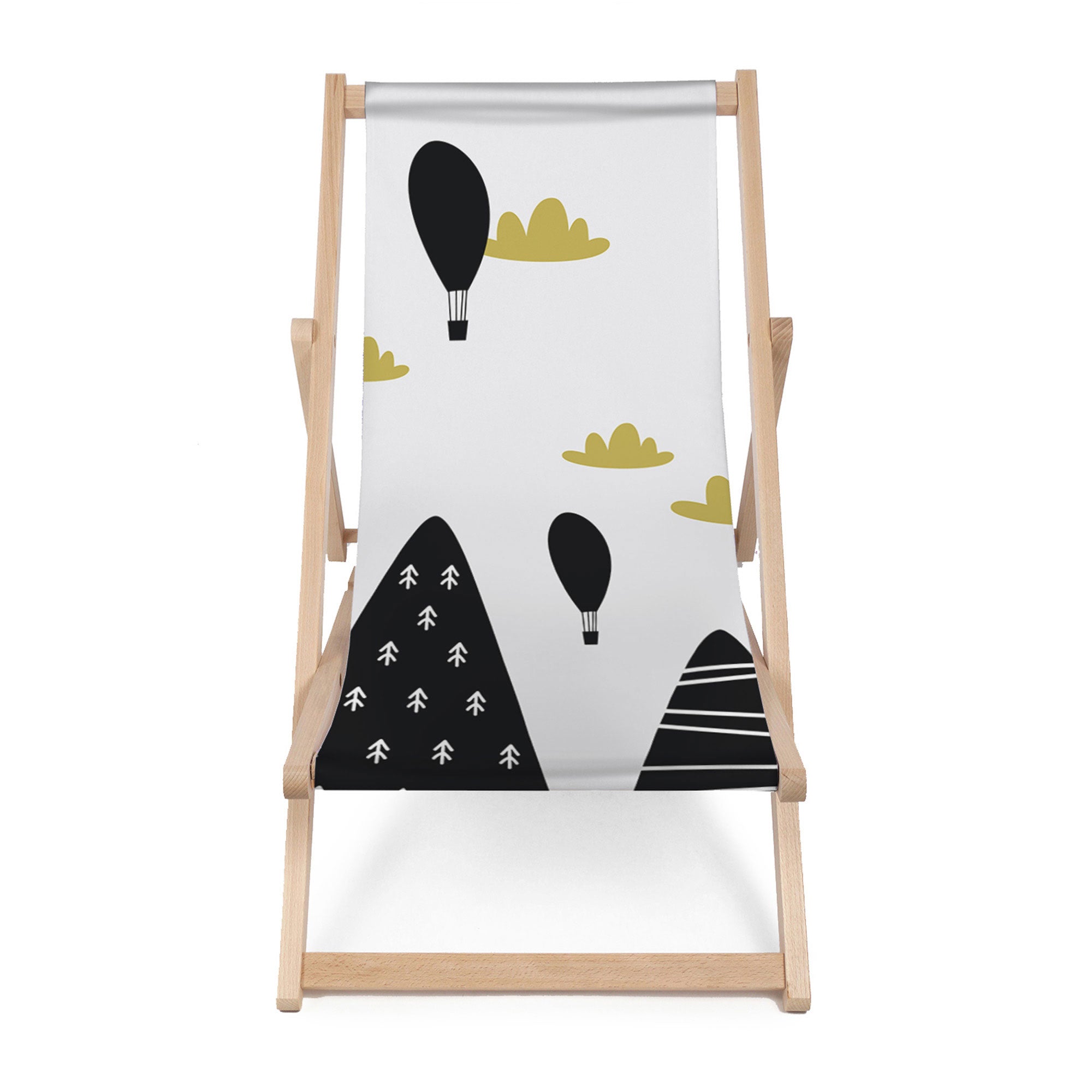 Wooden deck chair Black Balloon-M