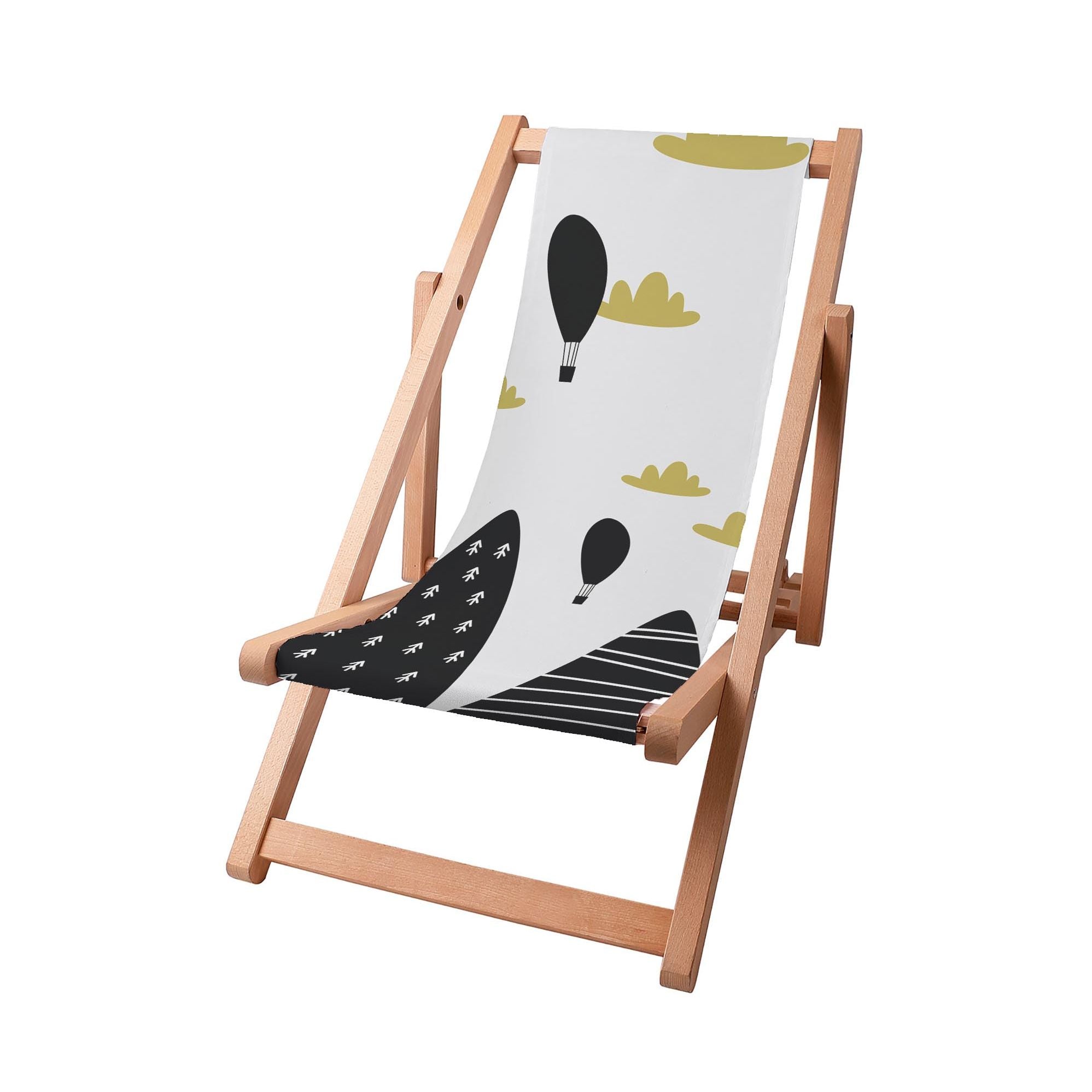 Wooden deck chair Black Balloon-S