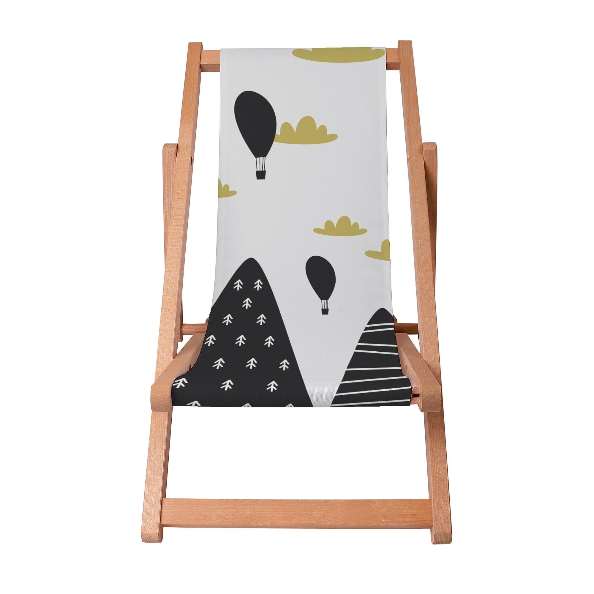 Wooden deck chair Black Balloon-S