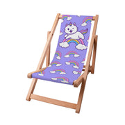 Wooden deck chair Cat Unicorn