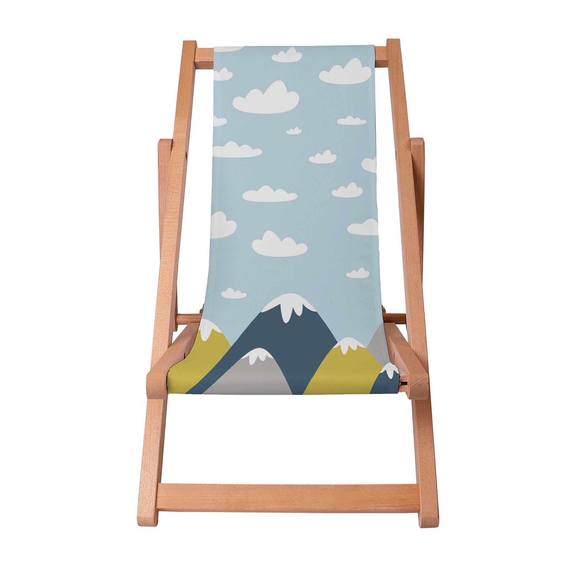 Wooden deck chair Clouds and Mountains-S