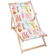 Wooden deck chair Colorful Rabbits-M