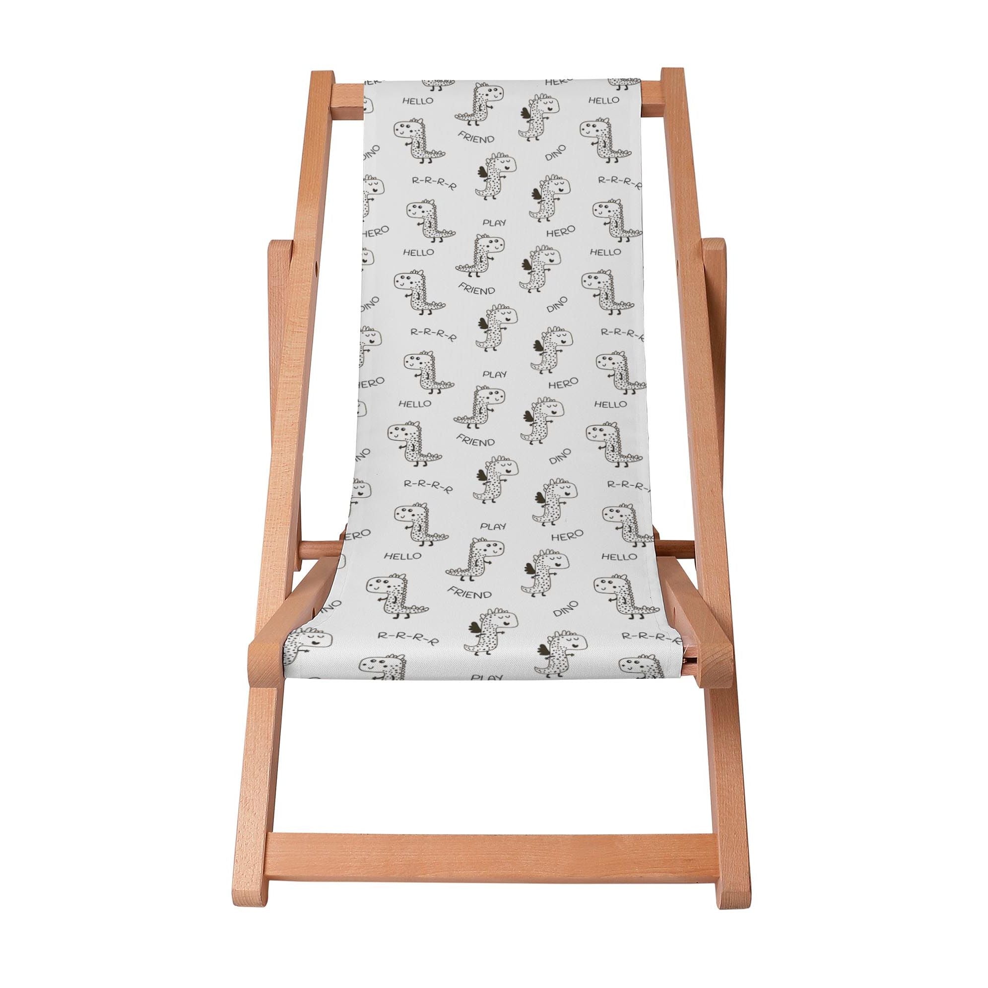 Wooden deck chair Dinosaur Hero-S