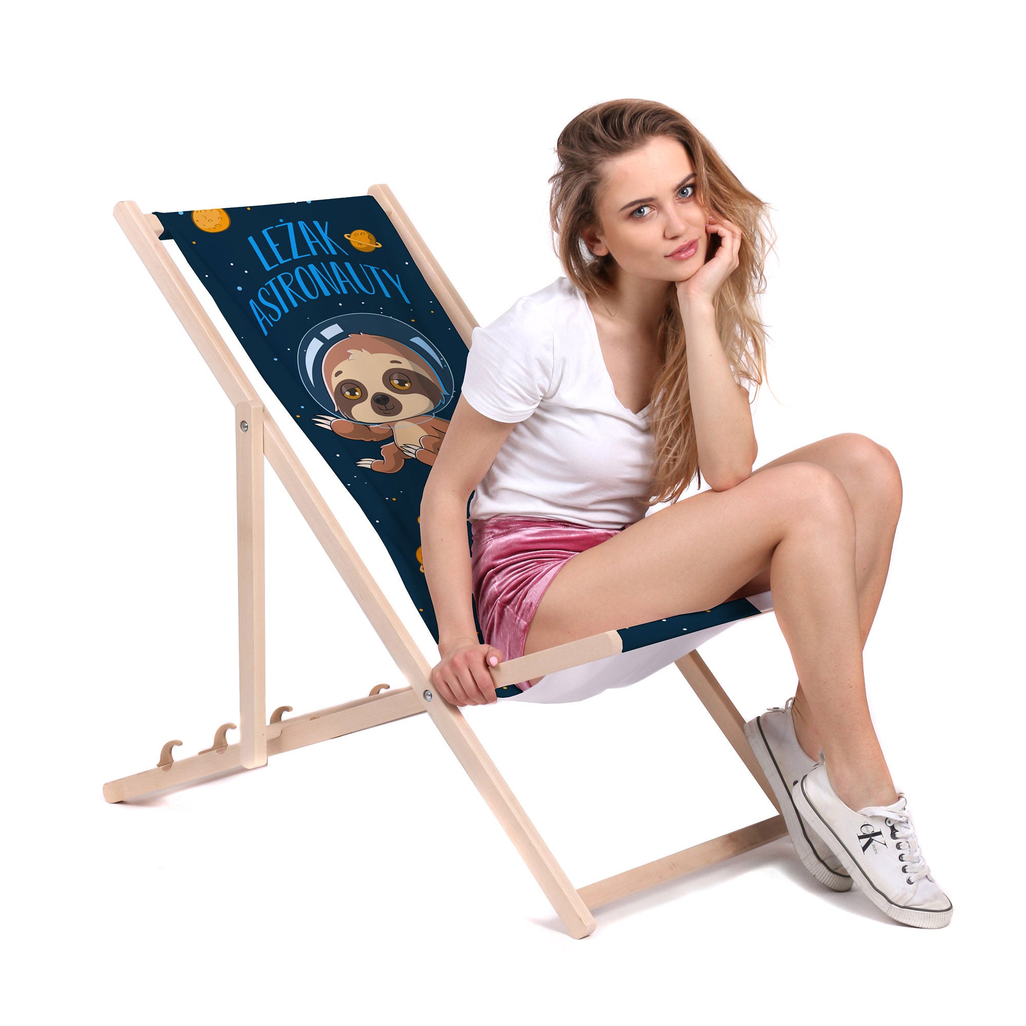 Wooden deck chair for Astronaut-M