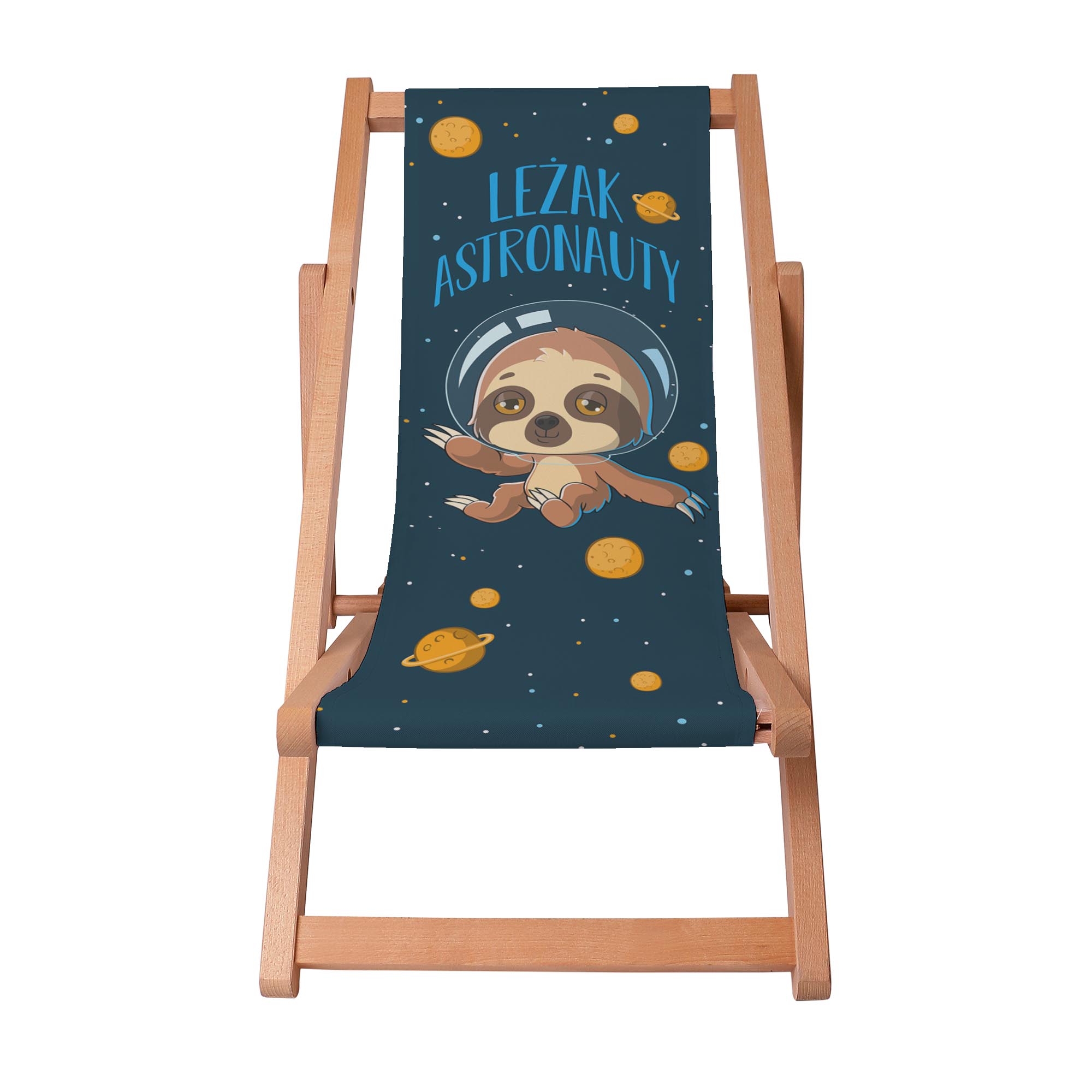 Wooden deck chair for Astronaut