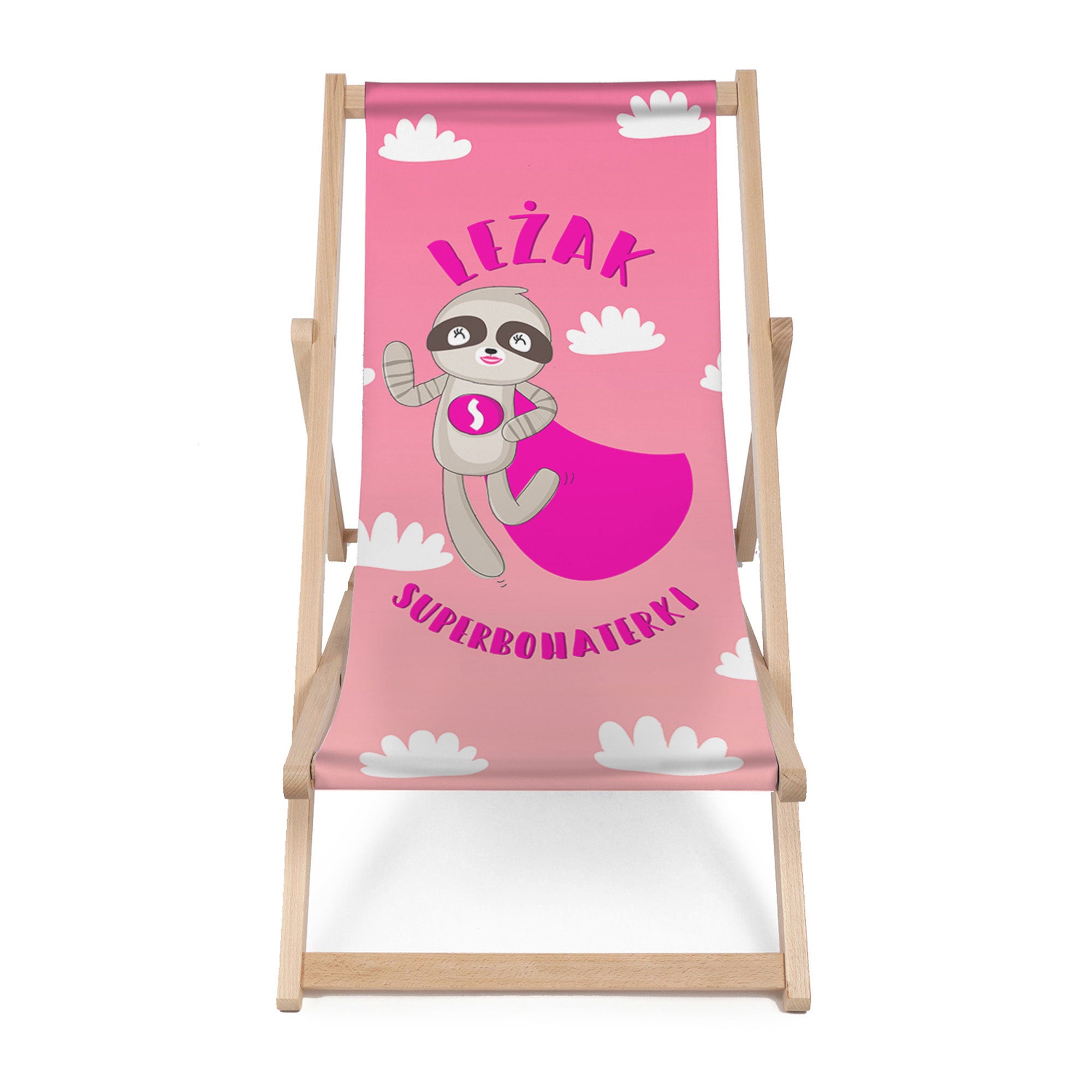 Wooden deck chair for Superheroine-M