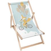 Wooden Deck Chair Fox with Balloons-M
