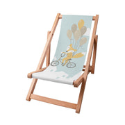 Wooden Deck Chair Fox with Balloons