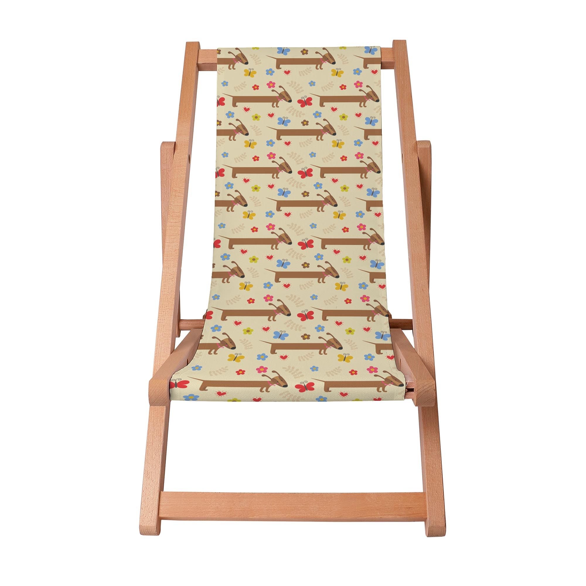 Wooden Deck Chair Dachshund