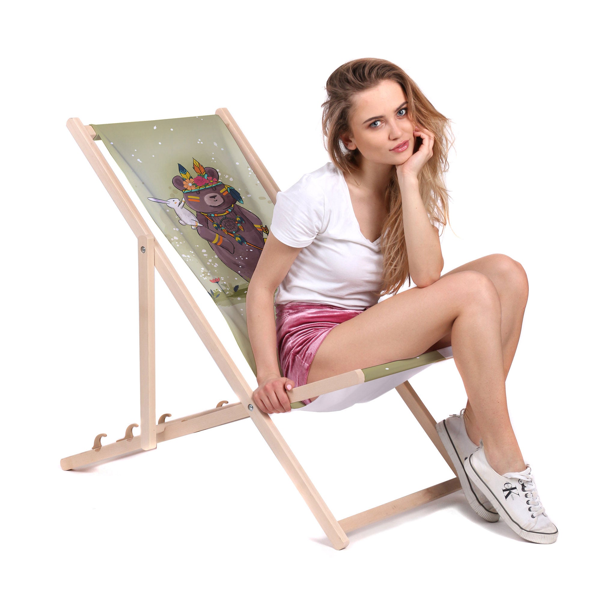 Wooden Deck Chair Little Bear Boho-M