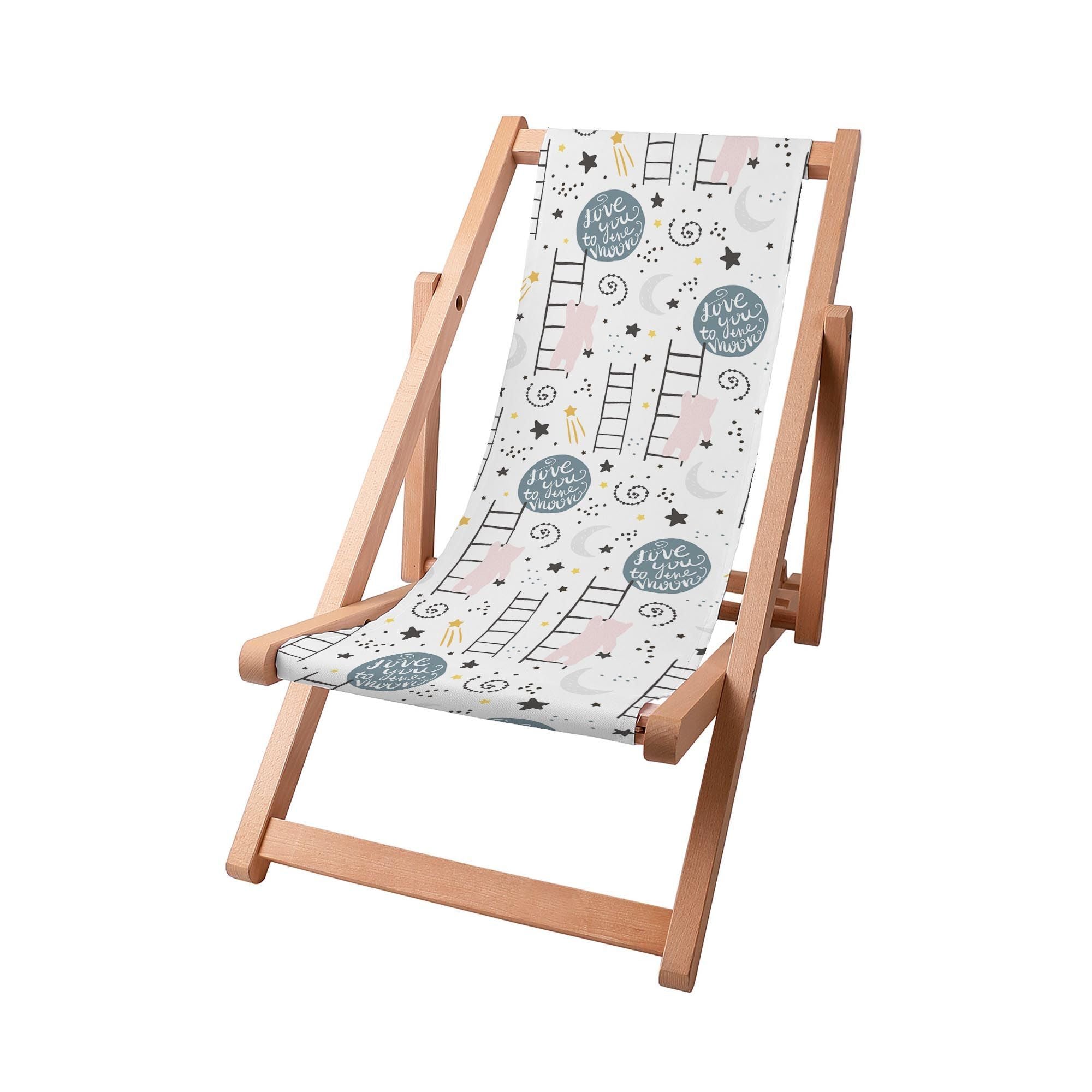 Wooden Deck Chair Love