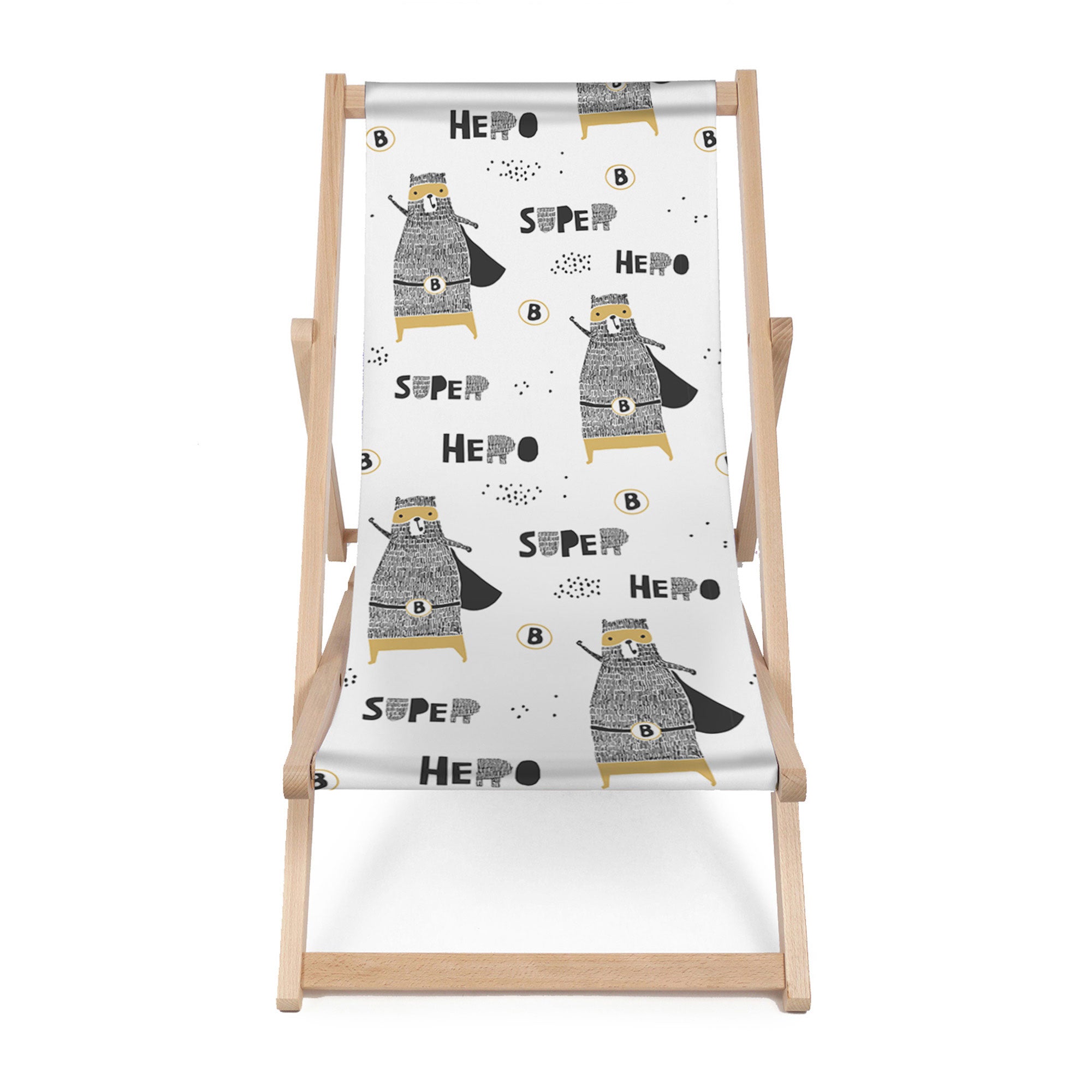 Wooden Deck Chair Superhero Teddy-M
