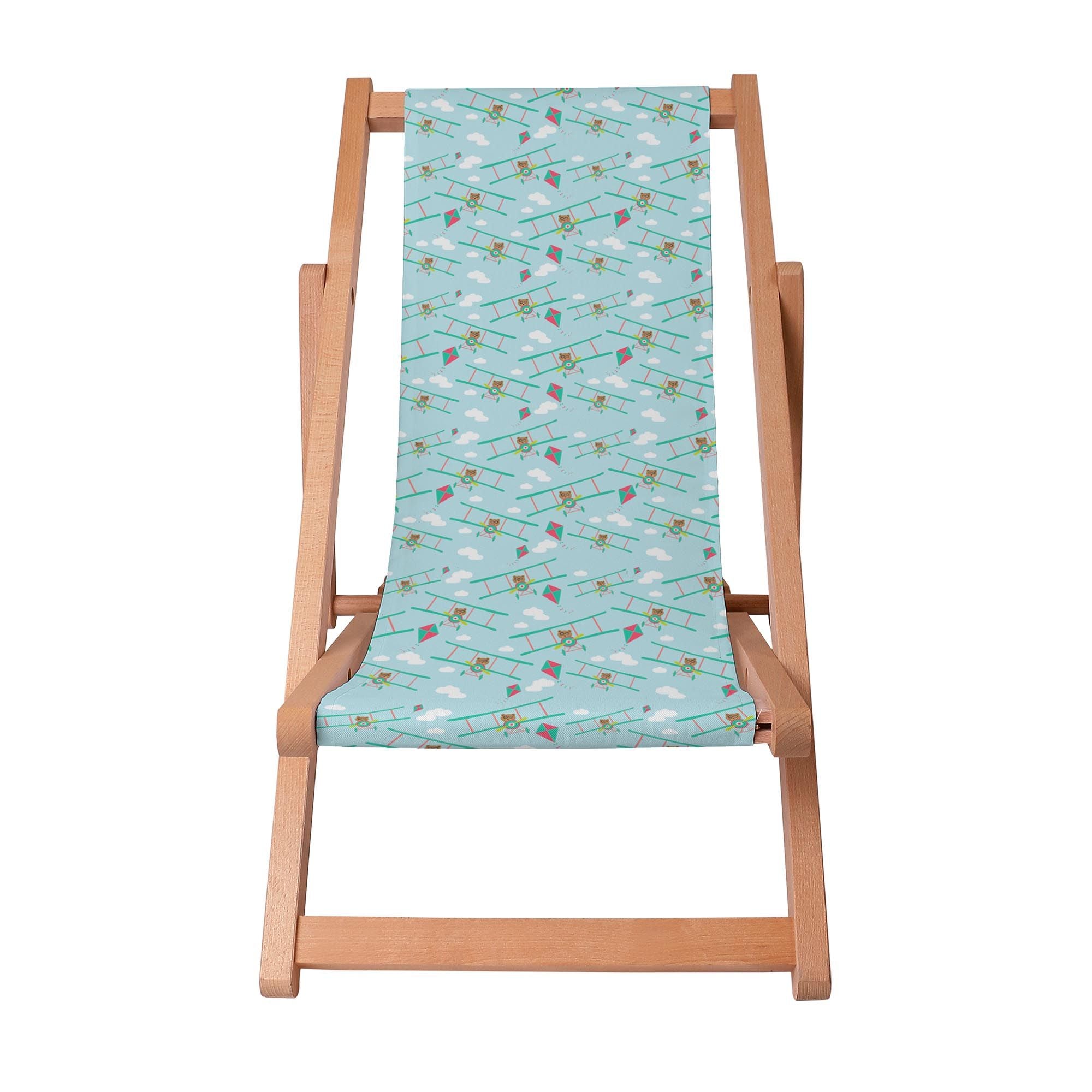 Wooden Deck Chair Teddy in Airplane
