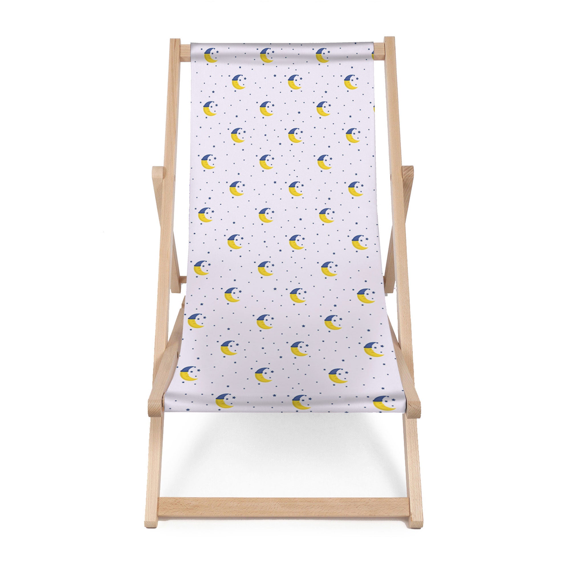 Wooden Deck Chair Moon and Stars-M