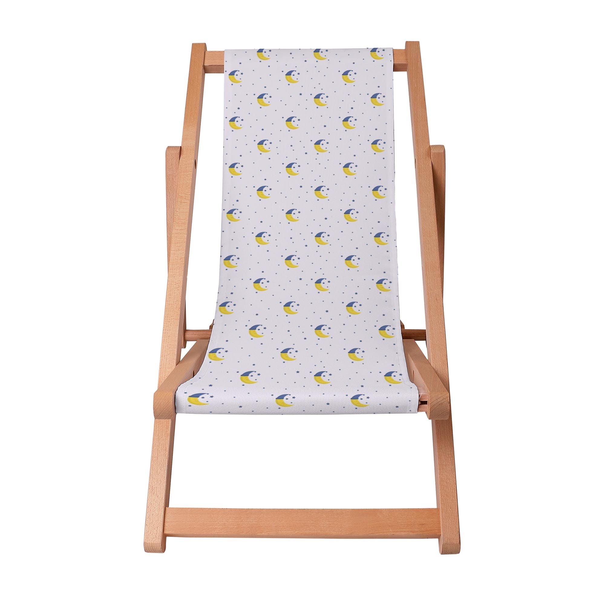 Wooden Deck Chair Moon and Stars-S