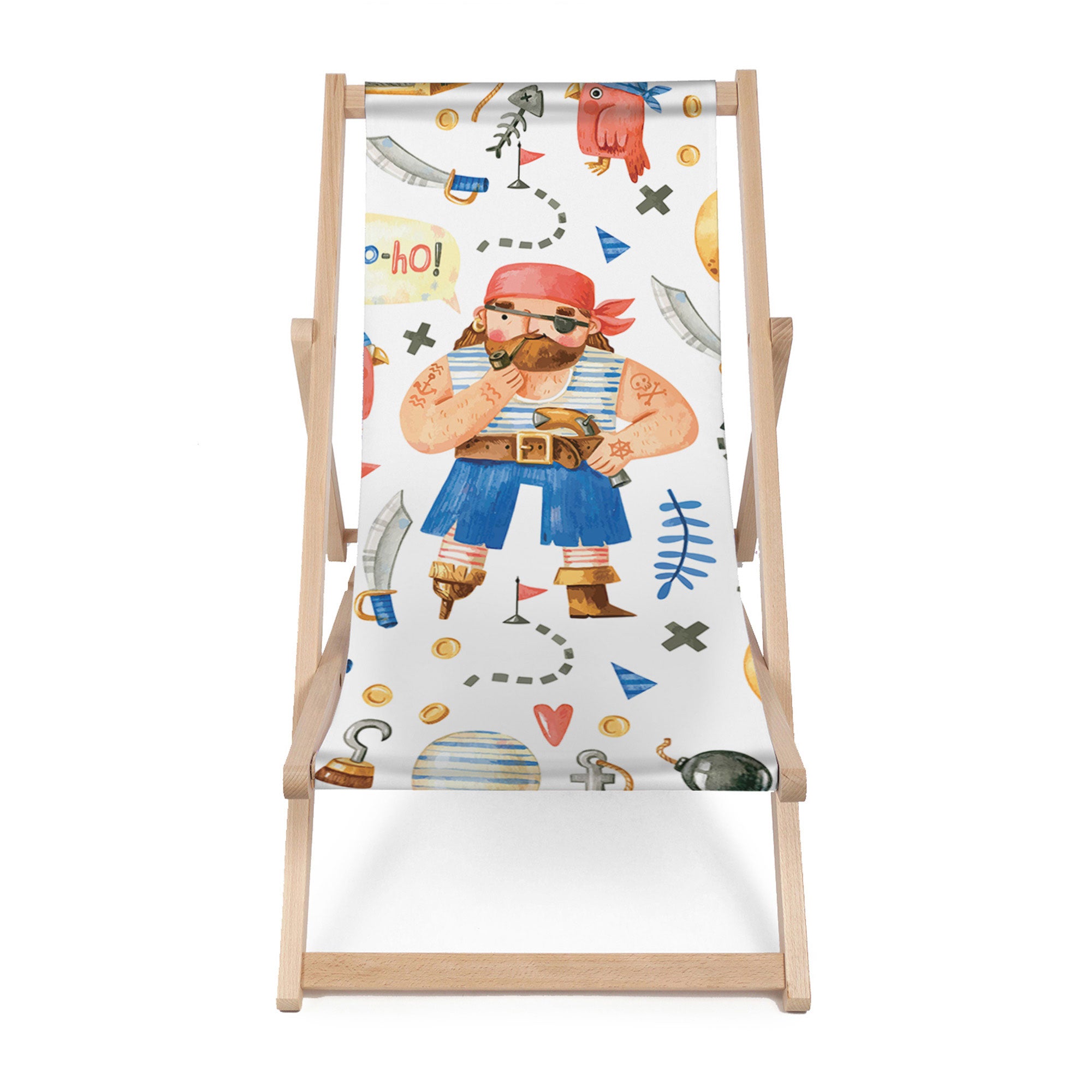 Wooden Deck Chair Pirate-M