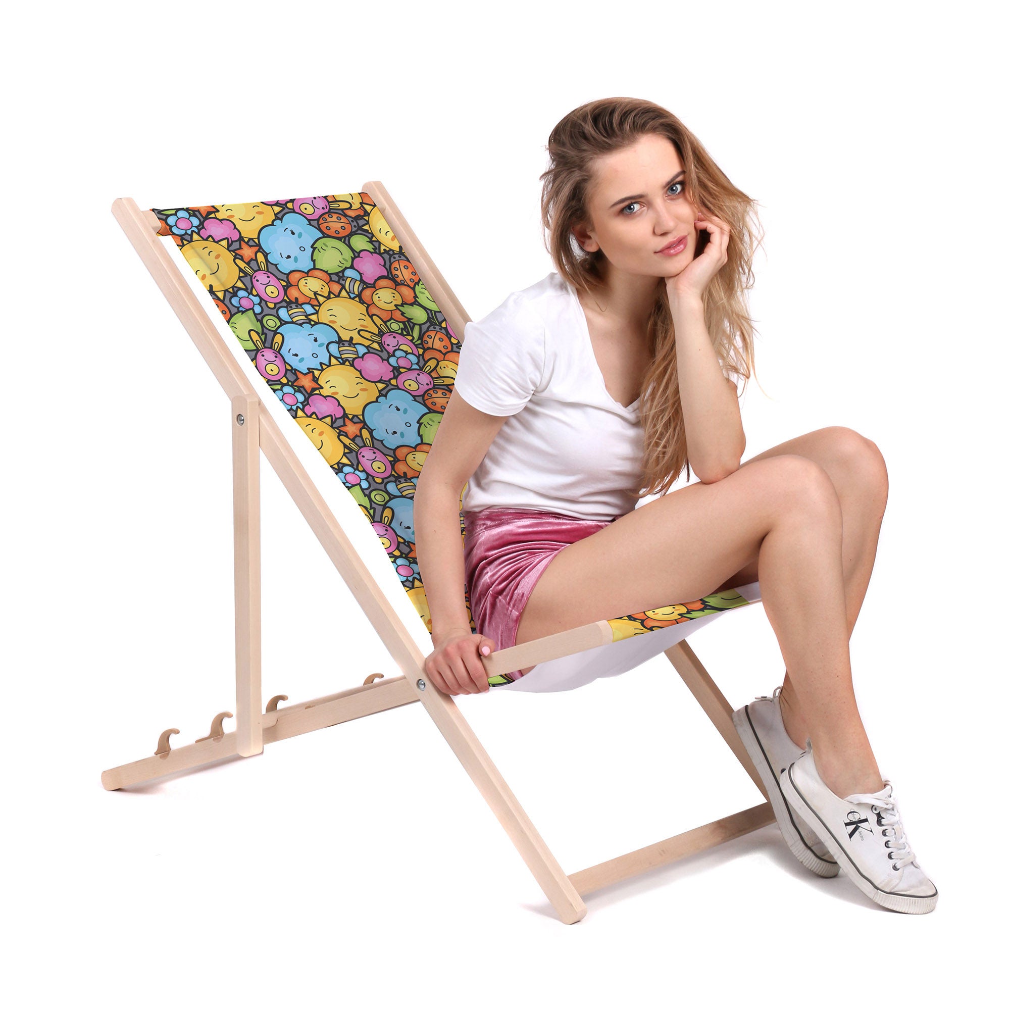 Wooden Deck Chair Friends-M