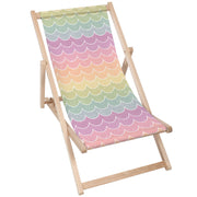Wooden Deck Chair Rainbow Fish Scale-M