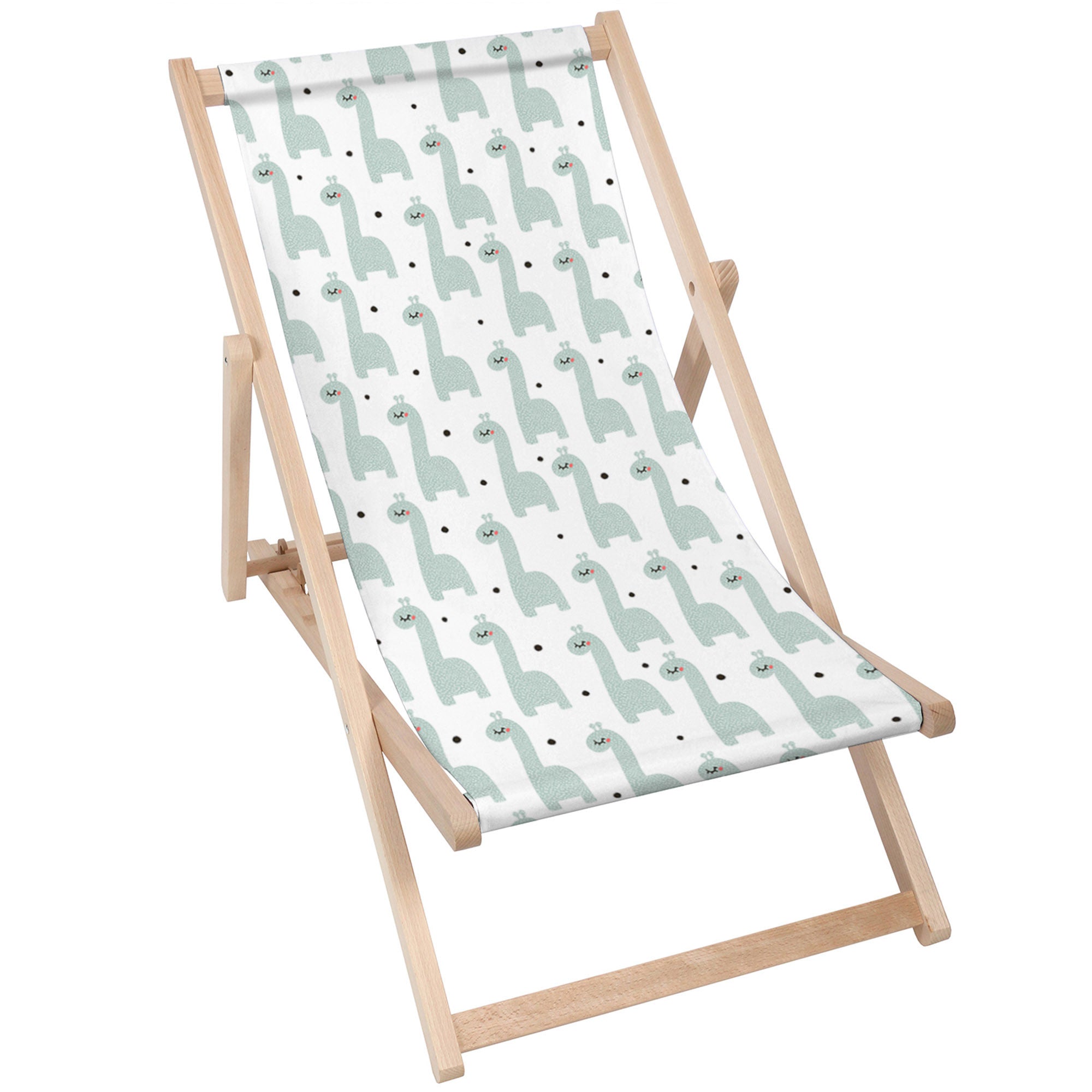Wooden Deck Chair Sleepy Dinosaur-M