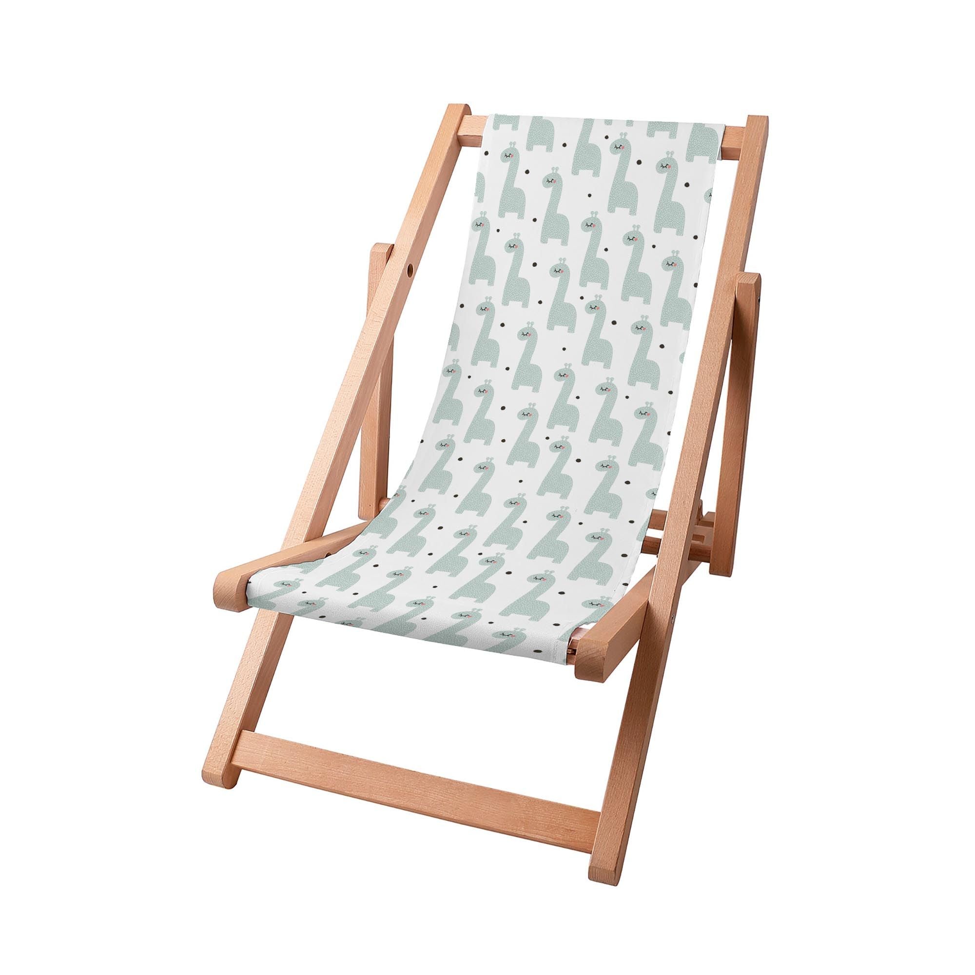 Wooden Deck Chair Sleepy Dinosaur-S