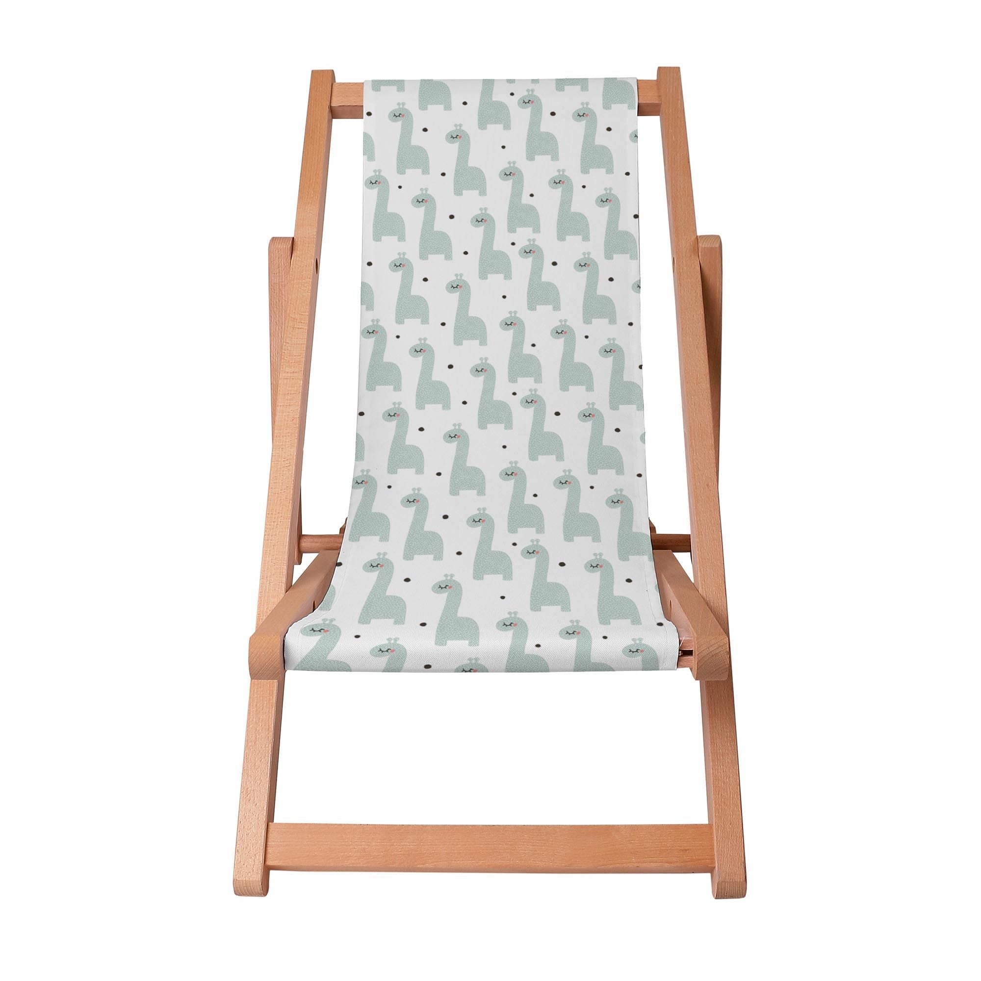 Wooden Deck Chair Sleepy Dinosaur-S