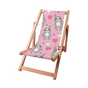 Wooden Deck Chair Sloth Heart Balloons-S