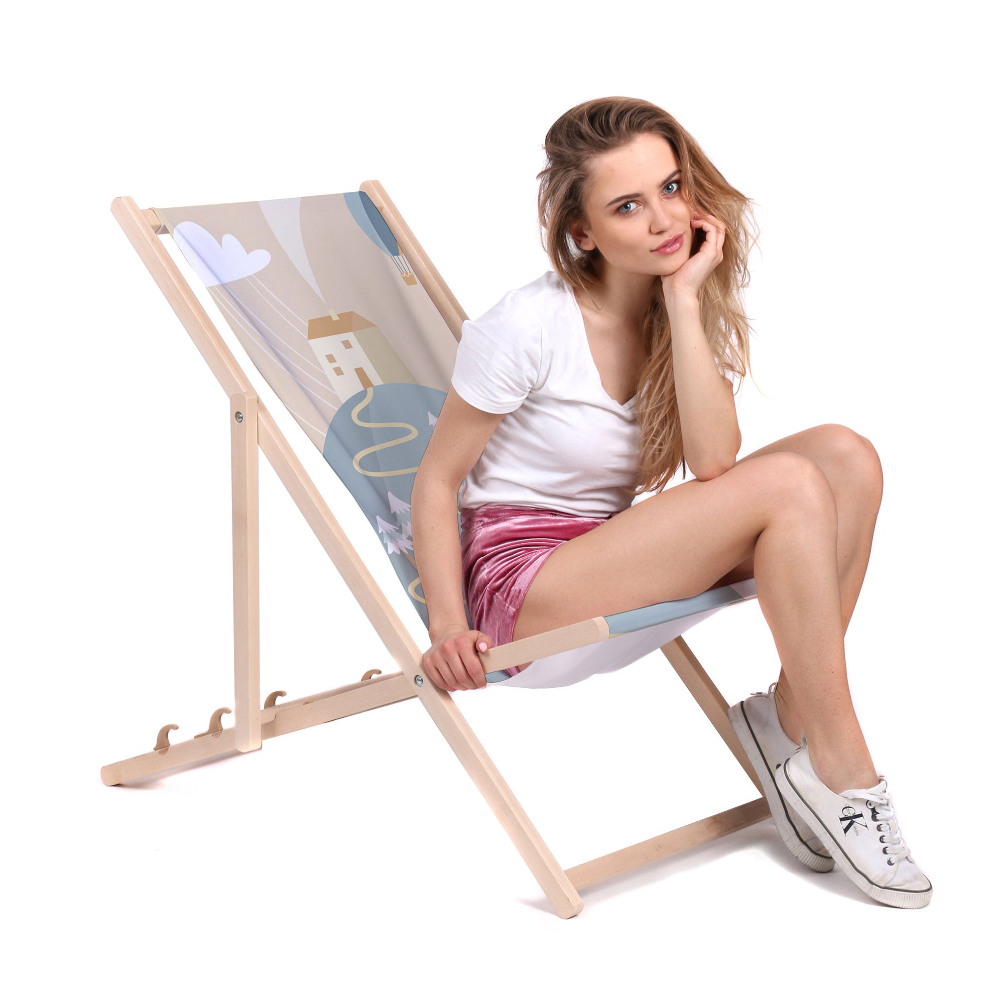 Wooden Deck Chair Sweet Home-M