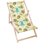Wooden Deck Chair Funny Sea Creatures-M