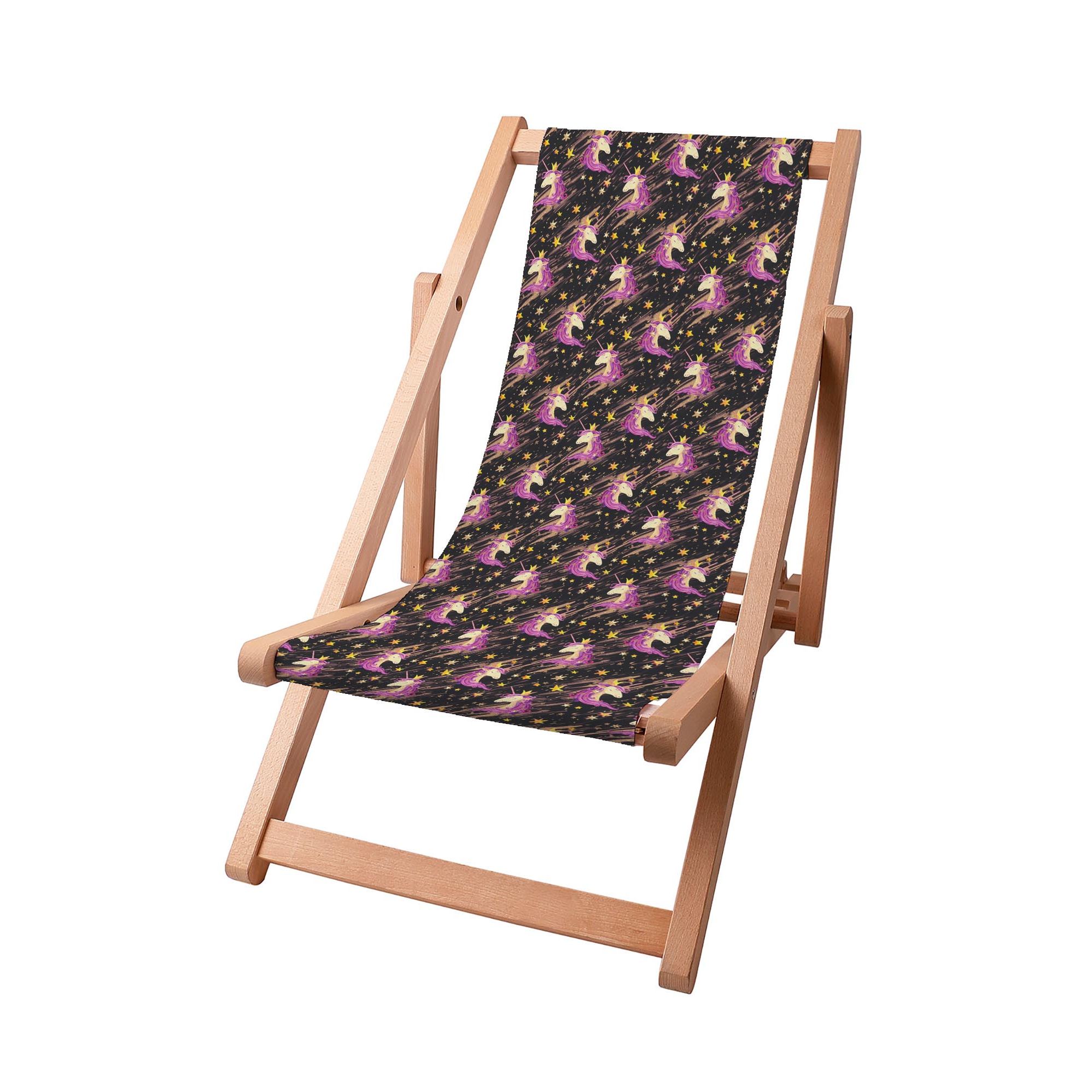 Wooden Deck Chair Unicorn Queen