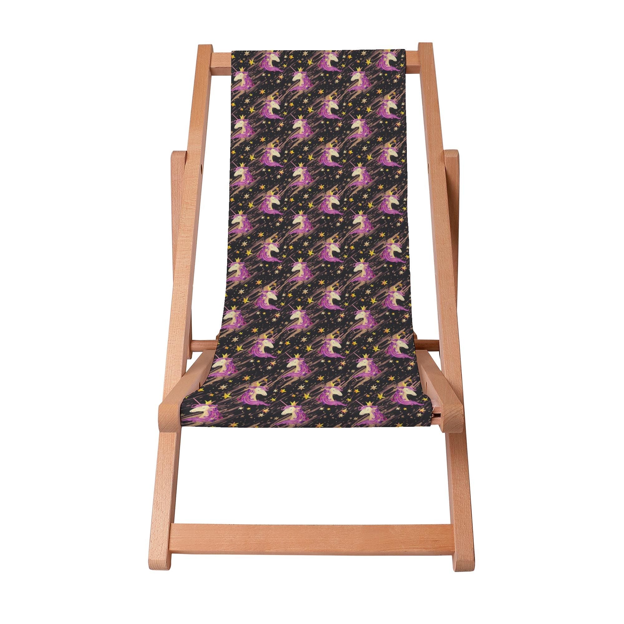 Wooden Deck Chair Unicorn Queen