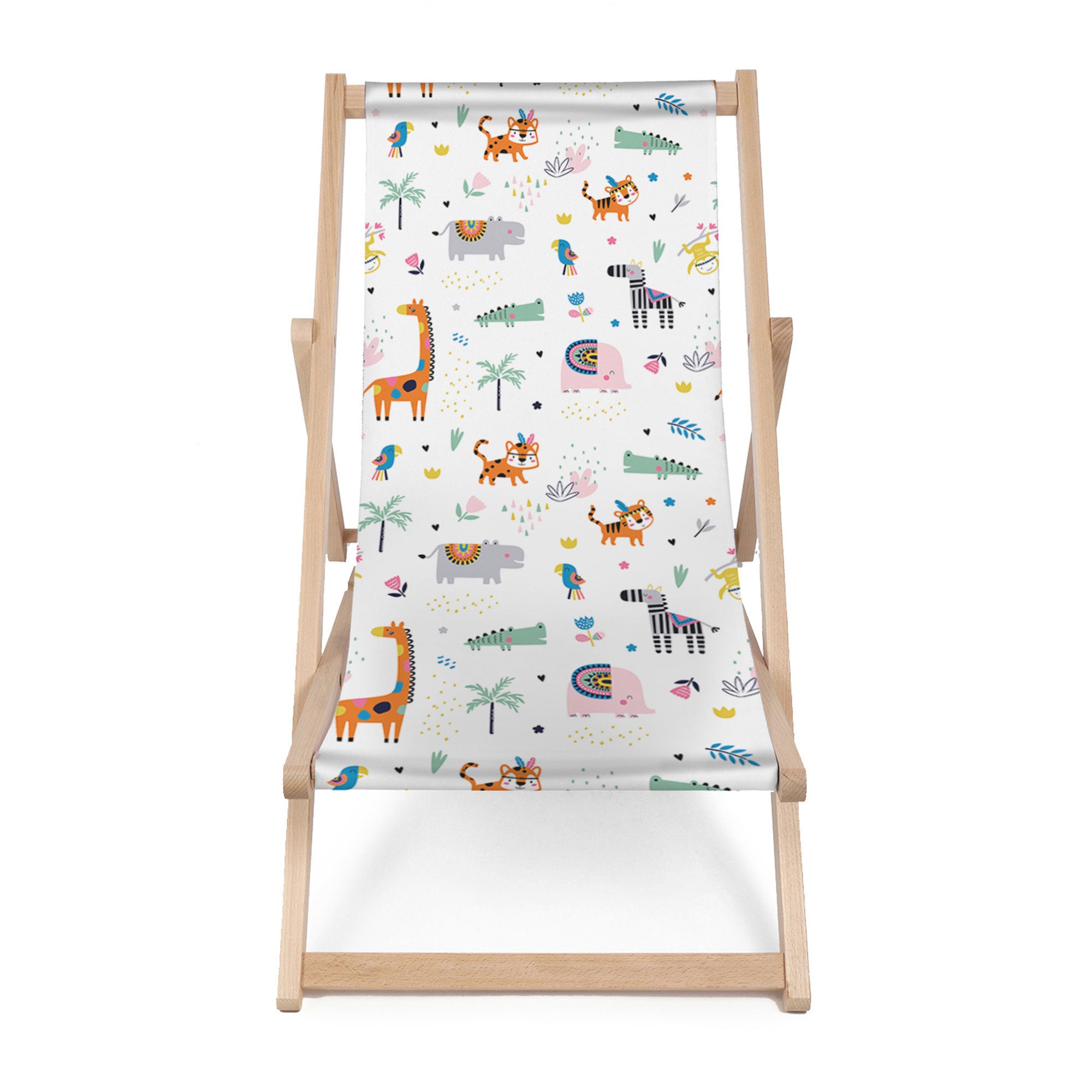 Wooden Deck Chair Happy Zoo-M