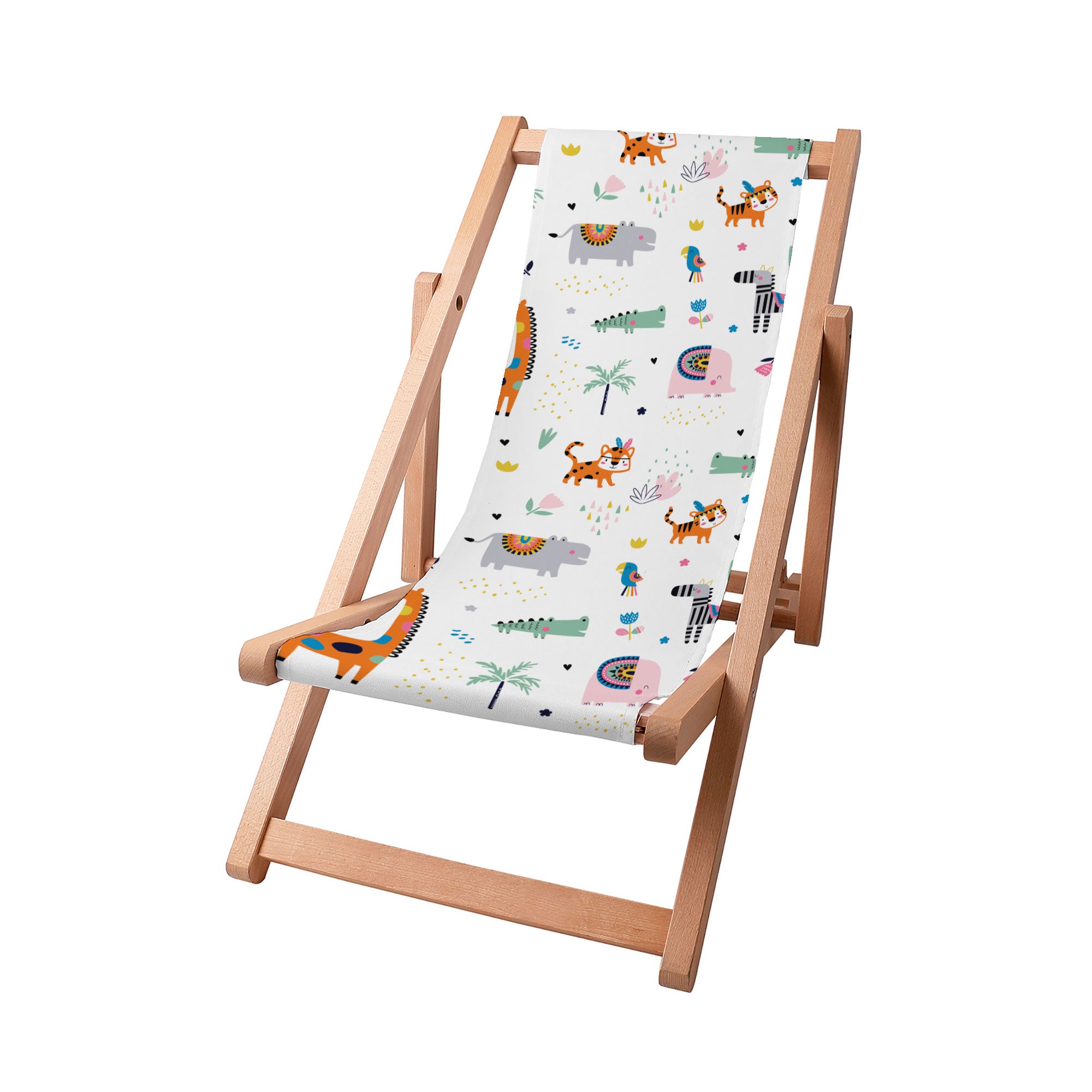 Wooden Deck Chair Happy Zoo-S