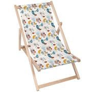 Wooden Deck Chair Abstract Faces-M